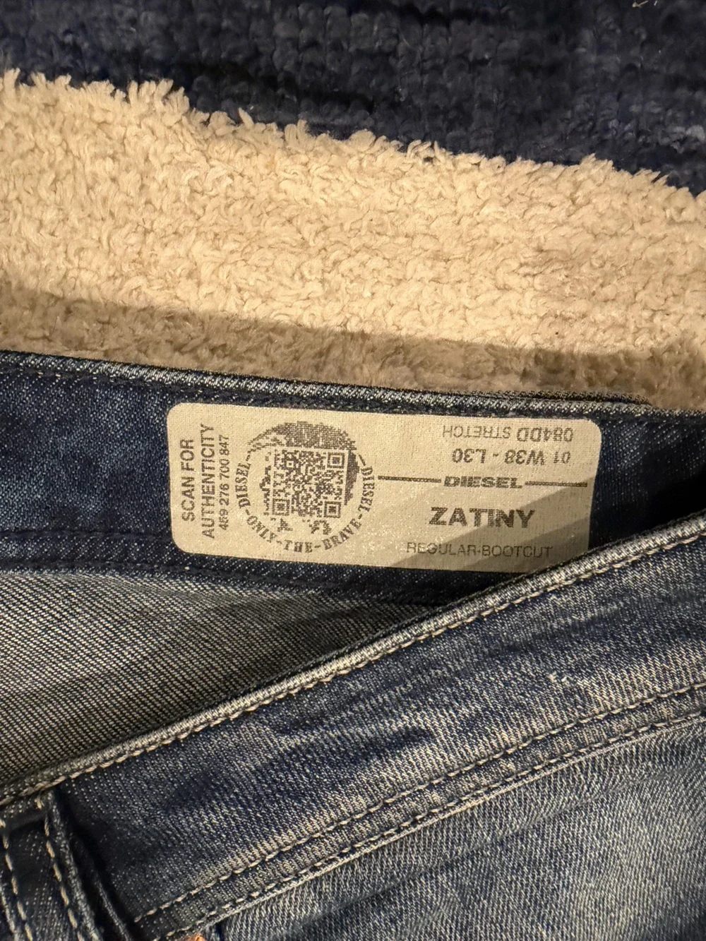 Diesel Zatiny Faded Blue Straight Jeans